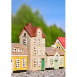 IB Laursen Lichthaus Ebeltoft gelb | Keramikhaus für Teelicht