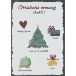 IB Laursen Metallschild Christmas evening Checklist