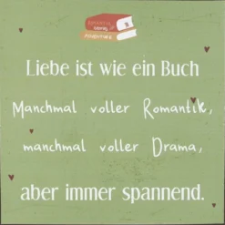 IB Laursen Metallschild Liebe ist wie ein Buch