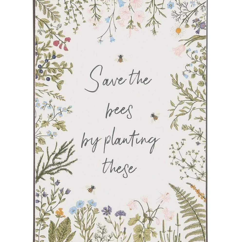 IB Laursen Metallschild Save the bees by planting these