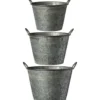 IB Laursen Pflanztöpfe im 3er Set konisch mit Griffen Urban Garden