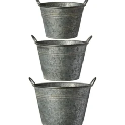 IB Laursen Pflanztöpfe im 3er Set konisch mit Griffen Urban Garden