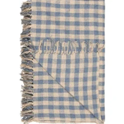 IB Laursen Plaid aus reiner Baumwolle Natur