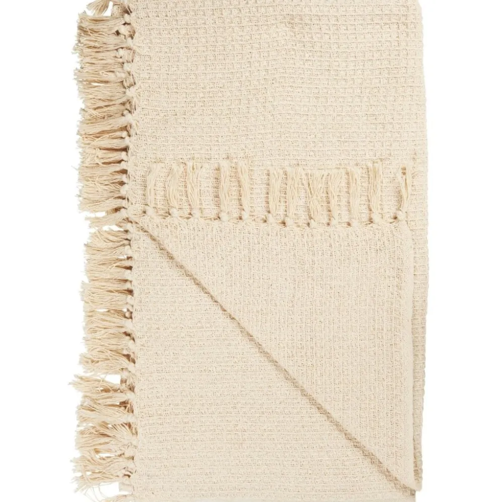 IB Laursen Plaid creme mit Waffelmuster