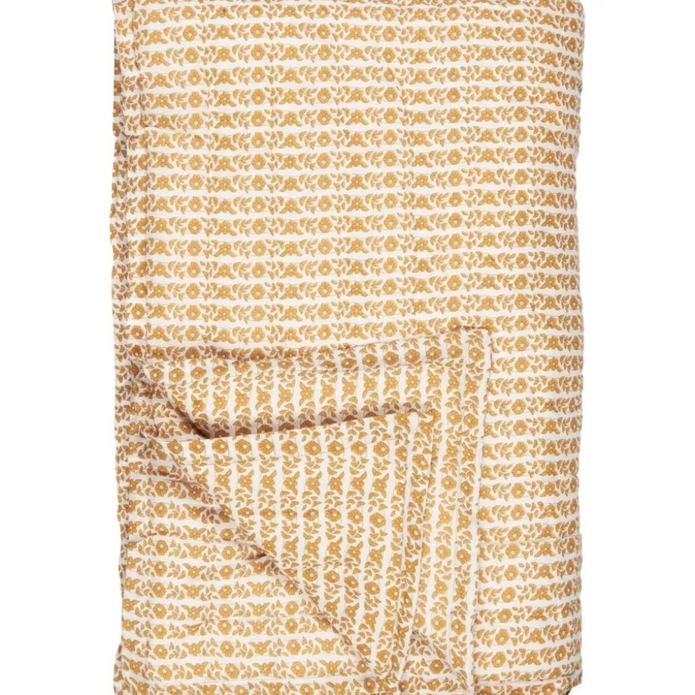 IB Laursen Quilt Celina Mustard Blumenmuster