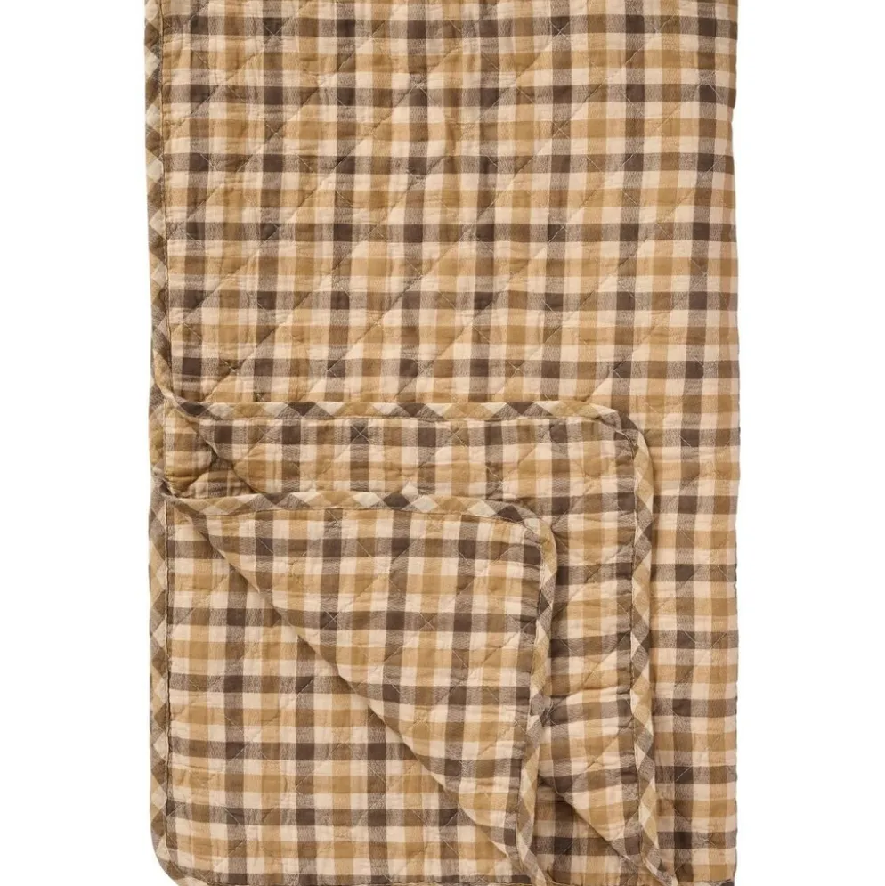 IB Laursen Quilt mit braunem Karomuster