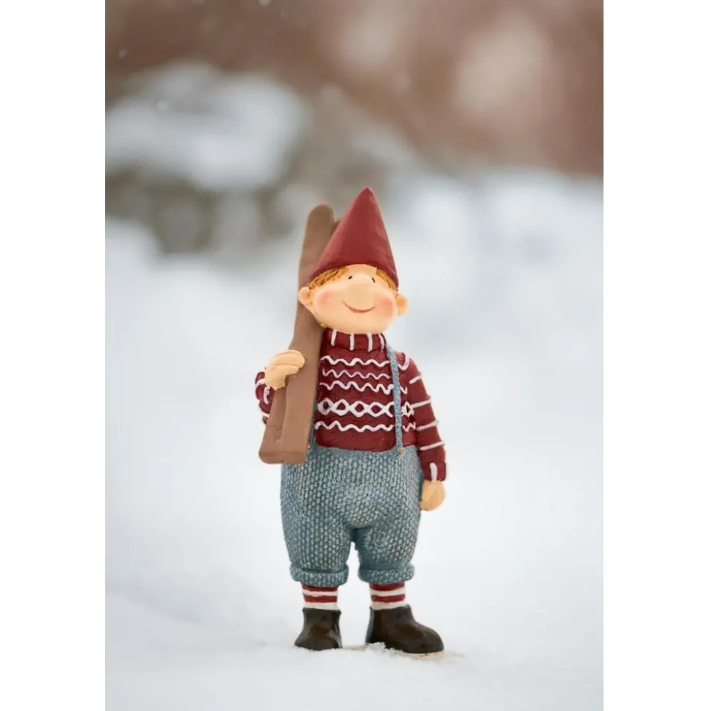 IB Laursen Ribenisserne Wichtel-Figur Ejnar mit Skiern