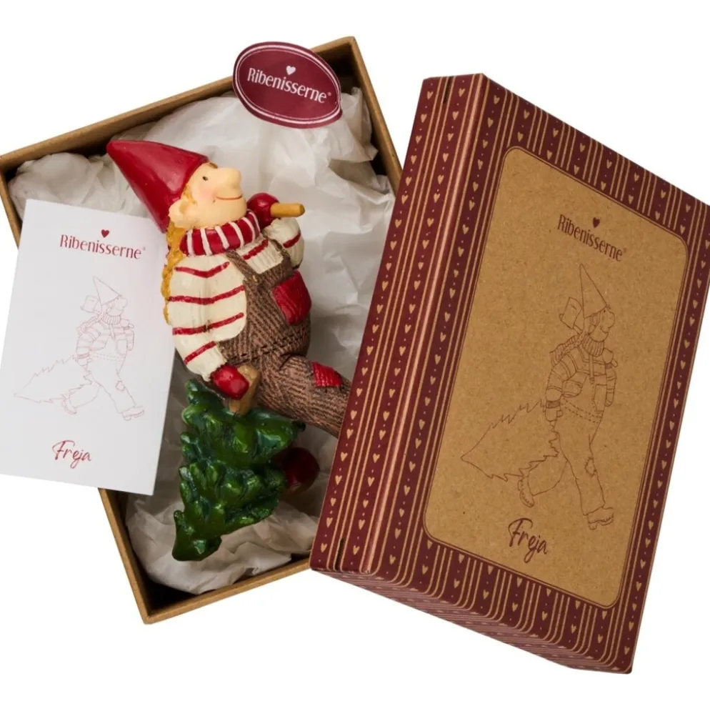 IB Laursen Ribenisserne Wichtel-Figur Freja mit Weihnachtsbaum