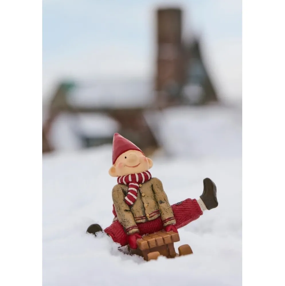 IB Laursen Ribenisserne Wichtel-Figur Hans mit Schlitten