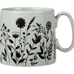 IB Laursen Tasse mit Henkel mit Blumensilhouetten