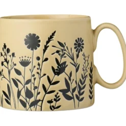 IB Laursen Tasse mit Henkel mit Blumensilhouetten