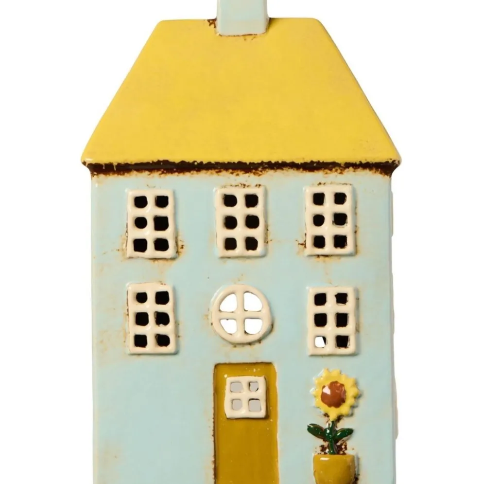 IB Laursen Teelichthaus Nyhavn gelbes Dach mit Sonnenblume