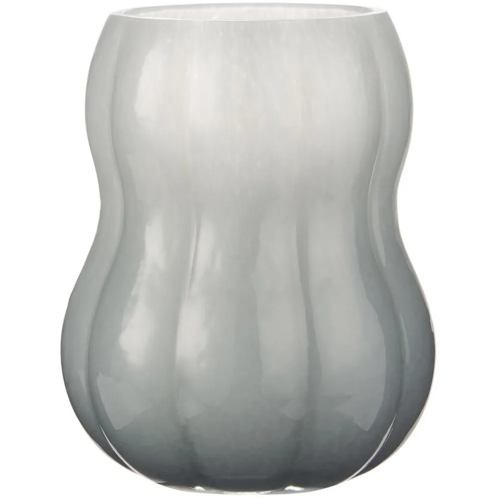 IB Laursen Vase mit Rillen Veneto durchgefärbtes Glas