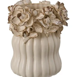 IB Laursen Vase Weiße Rose glasiert