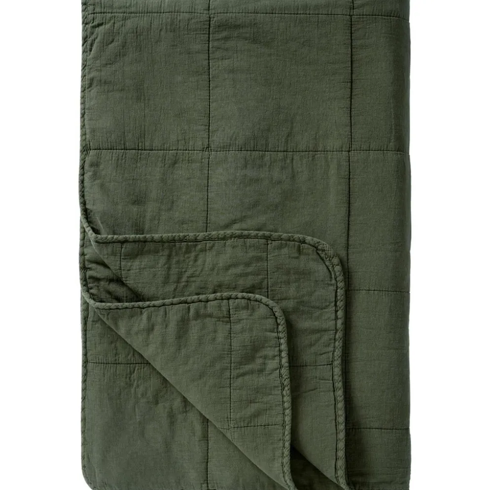 IB Laursen Vintage Quilt unifarben Baumwolldecke