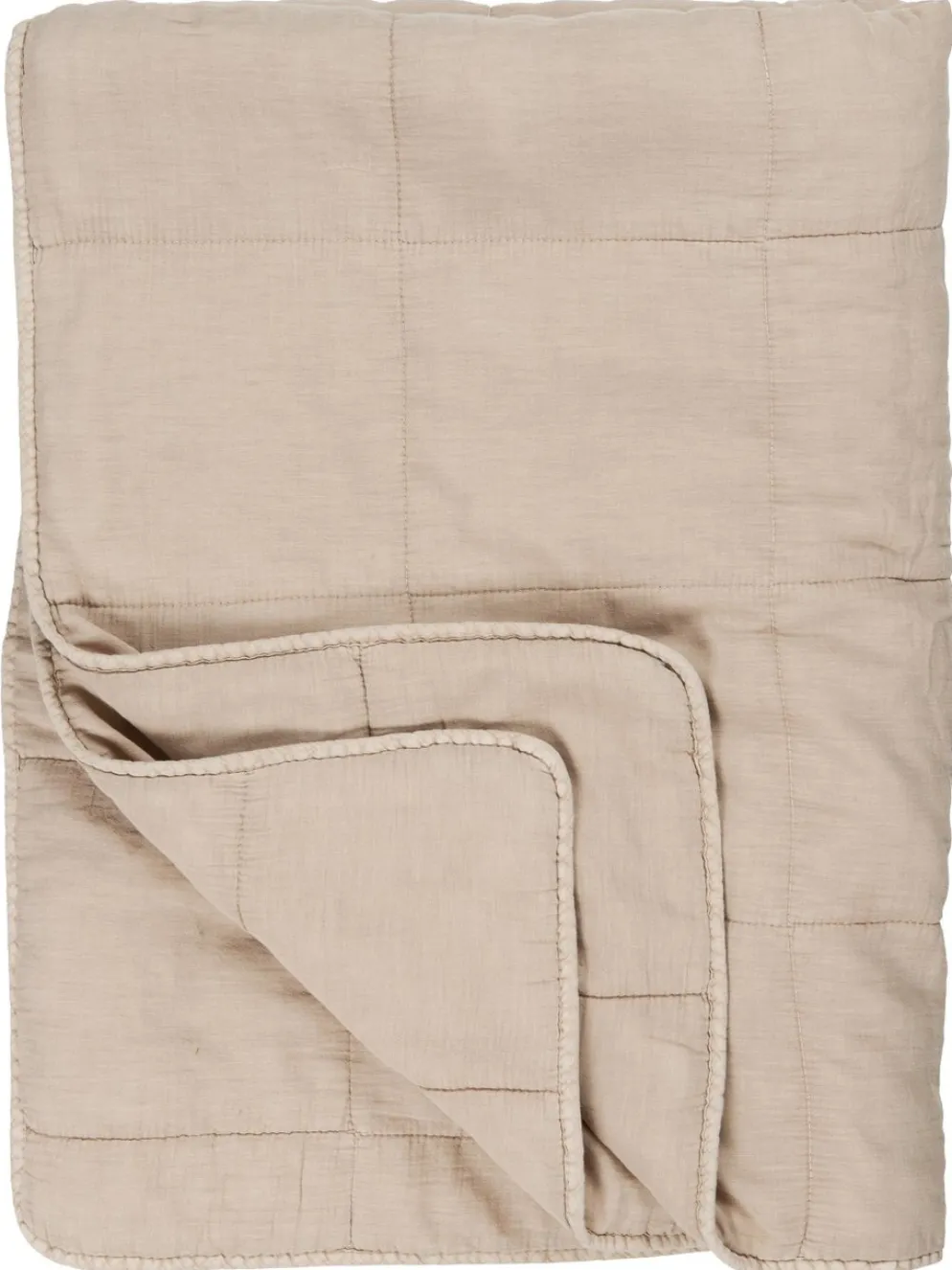 IB Laursen Vintage Quilt unifarben Baumwolldecke