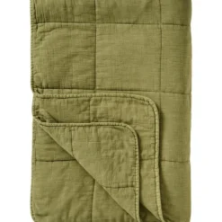 IB Laursen Vintage Quilt unifarben Baumwolldecke