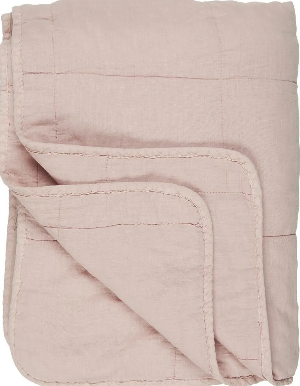 IB Laursen Vintage Quilt unifarben Baumwolldecke
