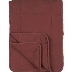 IB Laursen Vintage Quilt unifarben Baumwolldecke