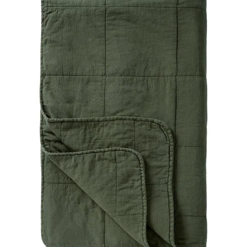 IB Laursen Vintage Quilt unifarben Baumwolldecke