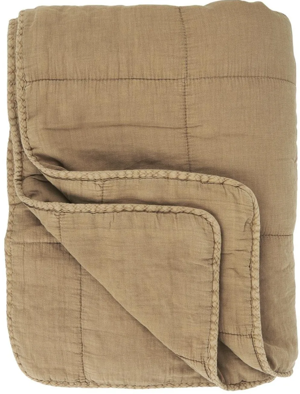 IB Laursen Vintage Quilt unifarben Baumwolldecke
