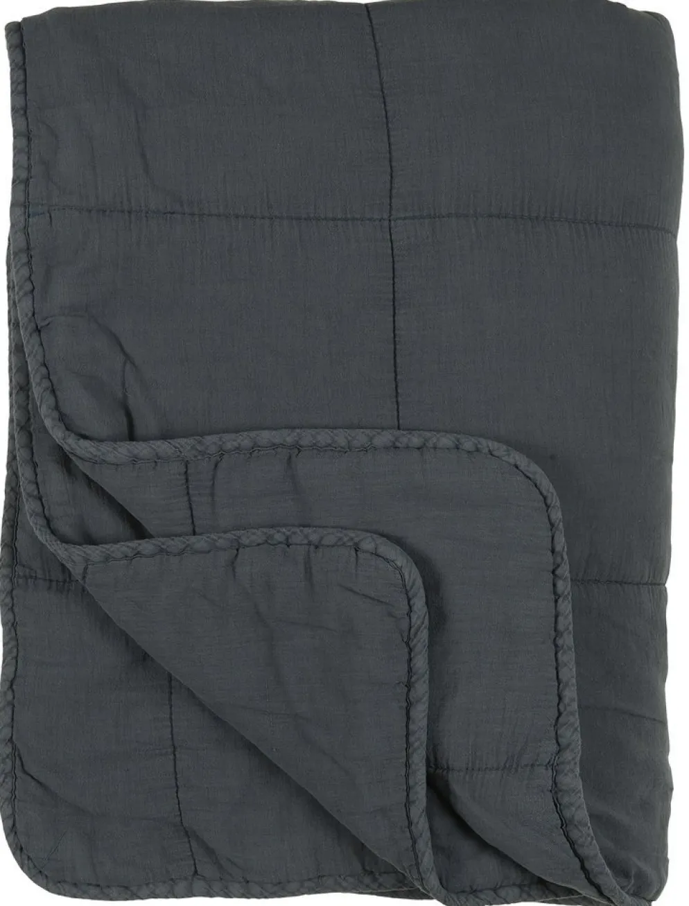 IB Laursen Vintage Quilt unifarben Baumwolldecke