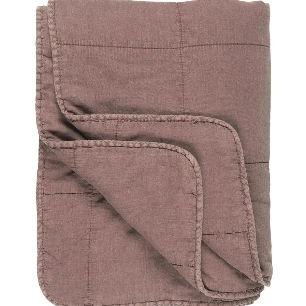 IB Laursen Vintage Quilt unifarben Baumwolldecke