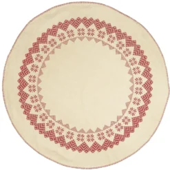 IB Laursen Weihnachtsbaumteppich mit Randstickerei