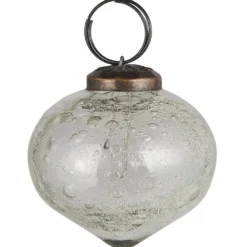 Ib Laursen Weihnachtskugel bubbled Glas zwiebelförmig