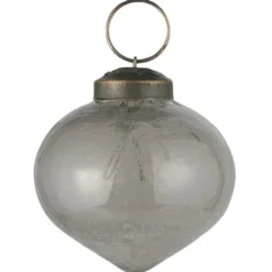 Ib Laursen Weihnachtskugel bubbled Glas zwiebelförmig