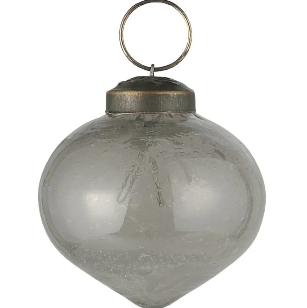 Ib Laursen Weihnachtskugel bubbled Glas zwiebelförmig