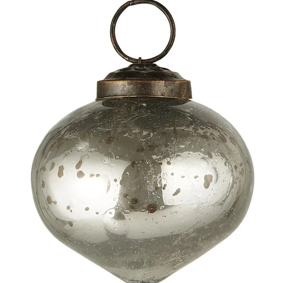 Ib Laursen Weihnachtskugel bubbled Glas zwiebelförmig