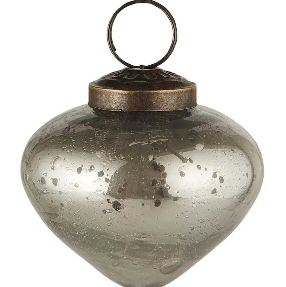 Ib Laursen Weihnachtskugel bubbled Glas zwiebelförmig