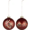 IB Laursen Weihnachtskugel 2er-Set mit Papageienmotive