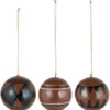 IB Laursen Weihnachtskugel 3er-Set aus Pappmaché