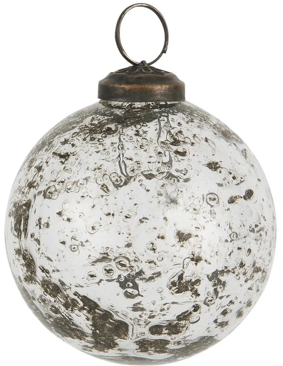 IB Laursen Weihnachtskugel Glas pebbled