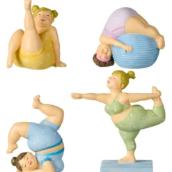 IB Laursen Yoga-Dame - Humorvolle Dekofigur aus Polyresin