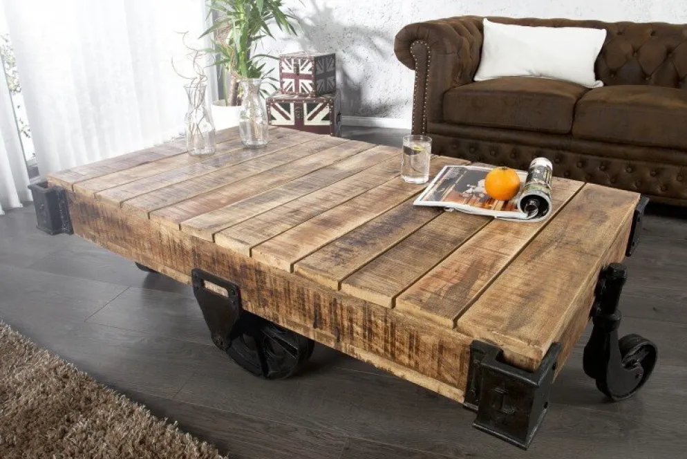 Invicta Interior Couchtisch Railway Mango