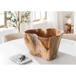 Invicta Interior Dekoschale aus Teakholz Flowers