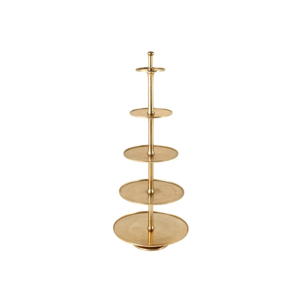 Invicta Interior Etagere Abstract 150cm gold, 5 Ebenen