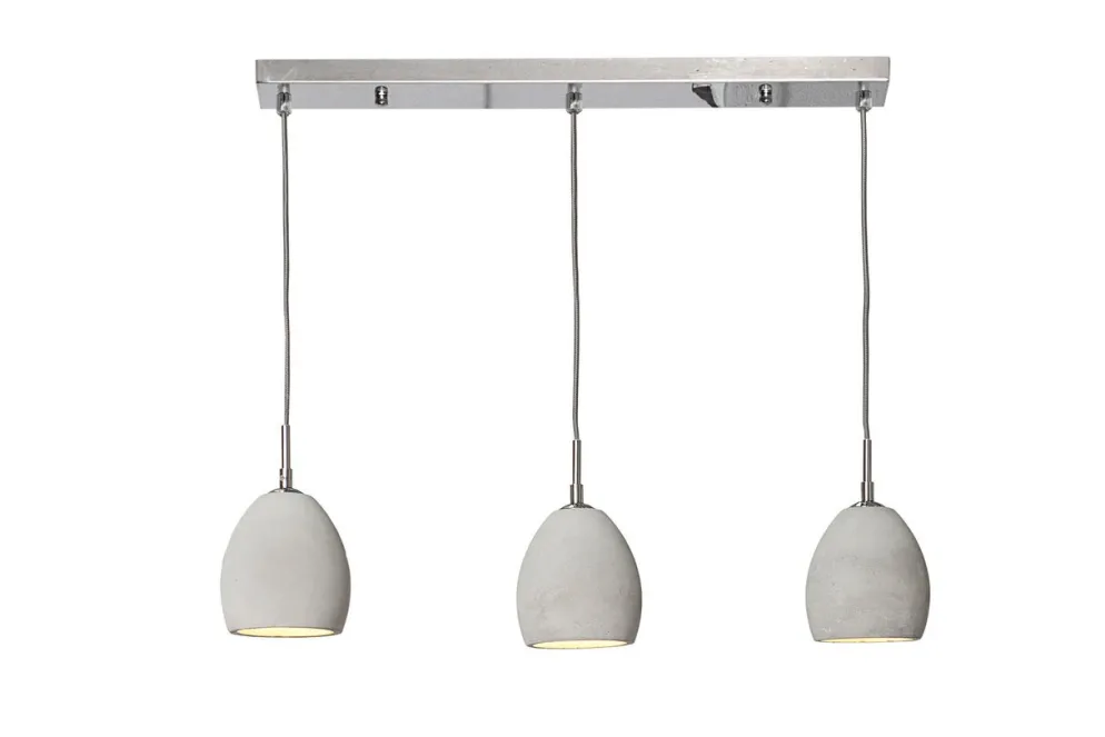 Invicta Interior Hängeleuchte Cement grau 3er