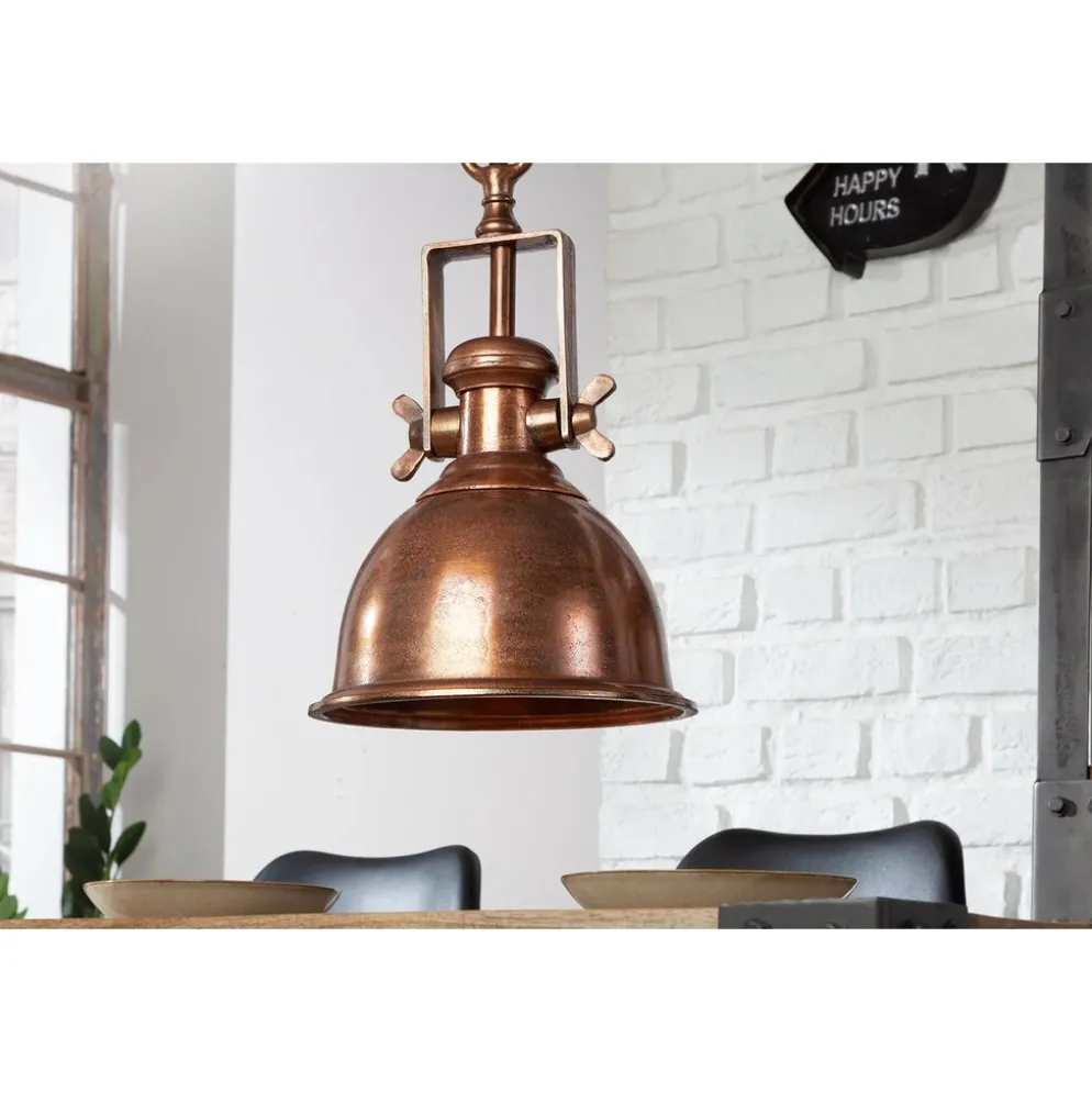 Invicta Interior Pendelleuchte Industrial Kupfer meliert