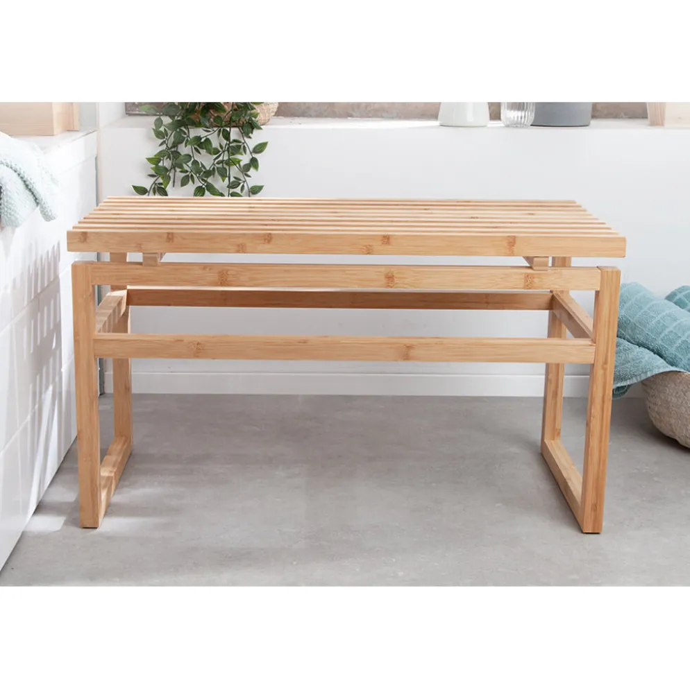 Invicta Interior Sitzbank LAGOON Bad SPA 75cm Natur Bambus