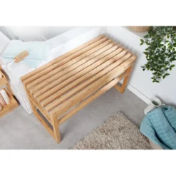 Invicta Interior Sitzbank LAGOON Bad SPA 75cm Natur Bambus