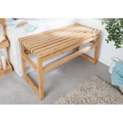Invicta Interior Sitzbank LAGOON Bad SPA 75cm Natur Bambus