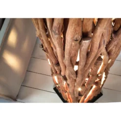 Invicta Interior Stehleuchte Nature Art Longanholz natur