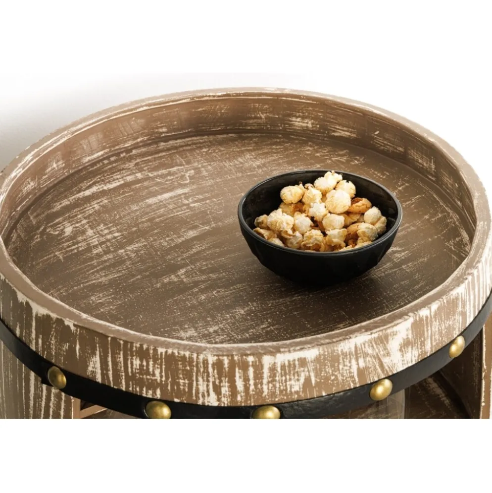 Invicta Interior Weinregal halb BODEGA 100cm für 24 Flaschen Massivholz Tannenholz natur