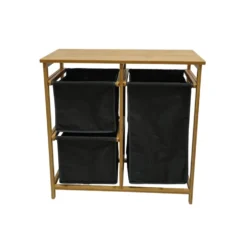 Invicta Interior Wäschekorb LAGOON SPA 70cm Bambus mit 3 Wäschesäcken
