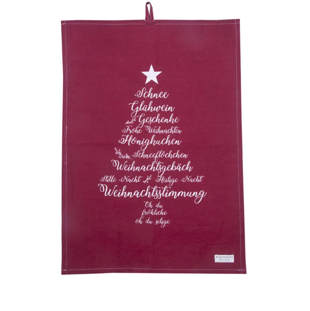 Krasilnikoff Geschirrhandtuch Christmas Words
