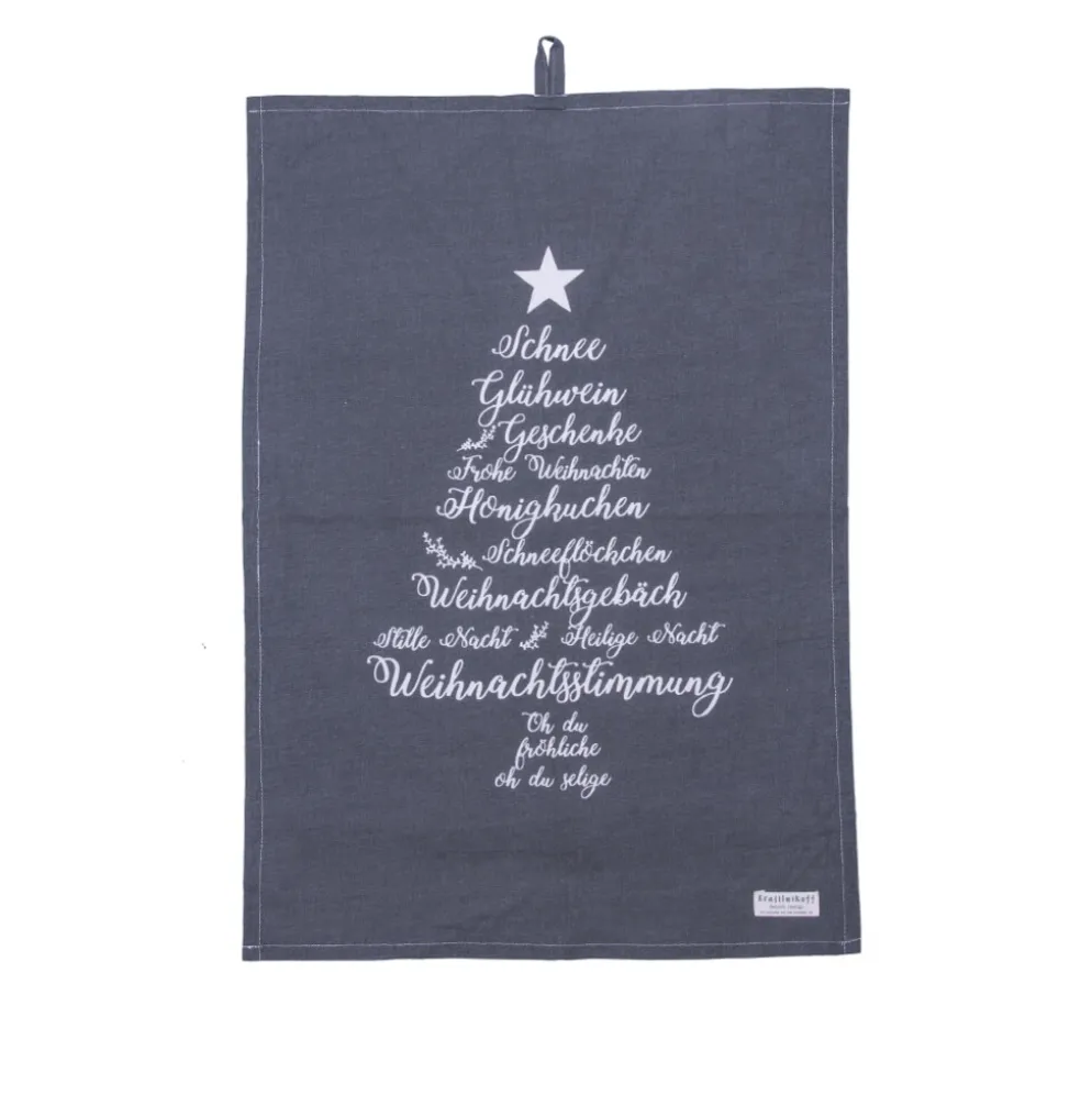 Krasilnikoff Geschirrhandtuch Christmas Words